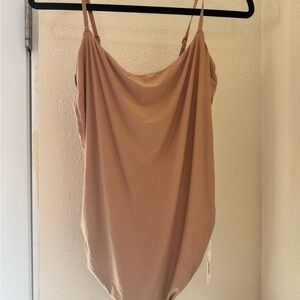 Aerie Smoothez Camisole Bodysuit Basic Tan New Size XL
